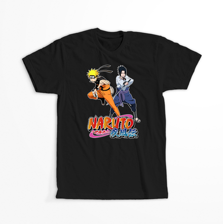 Koszulka Czarna Naruto / Boruto - WYBIERZ KOLOR KOSZULKI I FASON