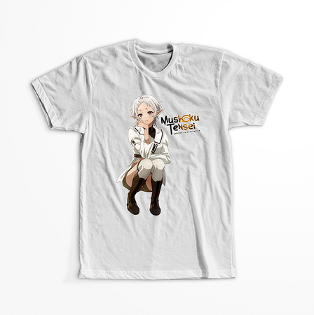 Koszulka Biała Mushoku Tensei - WYBIERZ FASON I KOLOR KOSZULKI 