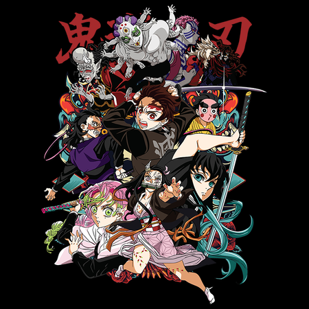 Koszulka Biała Demon Slayer / Kimetsu no Yaiba / Miecz zabójcy demonów - WYBIERZ KOLOR KOSZULKI I FASON