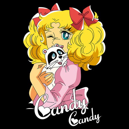 Koszulka Czarna Candy Candy - WYBIERZ KOLOR KOSZULKI I FASON