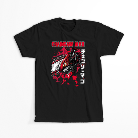 Koszulka Czarna Chainsaw Man WYBIERZ KOLOR KOSZULKI I FASON