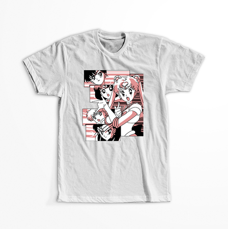 Koszulka Biała - Czarodziejka z księżyca / Sailor Moon - WYBIERZ KOLOR KOSZULKI I FASON