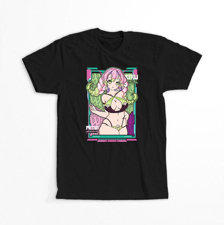 Koszulka Czarna Demon Slayer / Kimetsu no Yaiba / Miecz zabójcy demonów - WYBIERZ KOLOR KOSZULKI I FASON