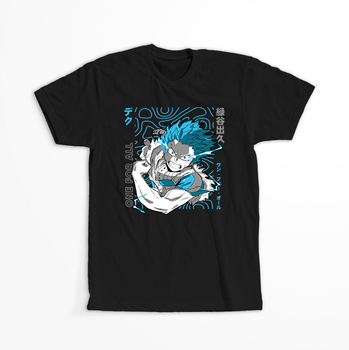 Koszulka Czarna My Hero Academia / Akademia bohaterów - WYBIERZ KOLOR KOSZULKI I FASON