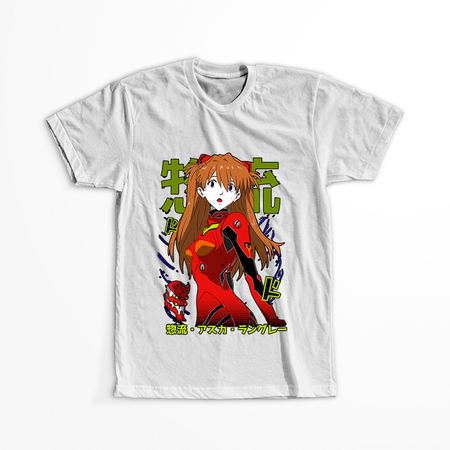 Koszulka Biała Neon Genesis Evangelion - WYBIERZ KOLOR KOSZULKI I FASON
