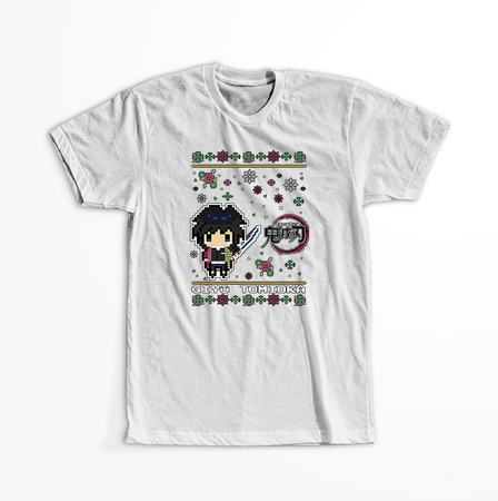 Koszulka Biała Demon Slayer / Kimetsu no Yaiba / Miecz zabójcy demonów - WYBIERZ KOLOR KOSZULKI I FASON