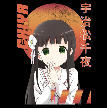 Koszulka Czarna - Is the Order a Rabbit? - WYBIERZ KOLOR KOSZULKI I FASON