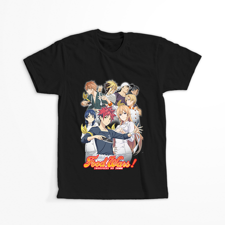 Koszulka Czarna Food Wars! - WYBIERZ KOLOR KOSZULKI I FASON