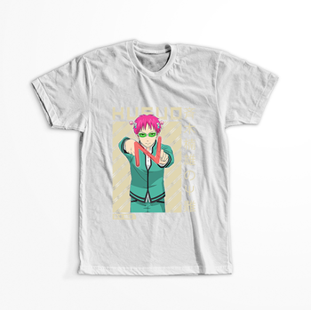 Koszulka Biała Saiki Kusuo no Ψ-nan WYBIERZ KOLOR KOSZULKI I FASON