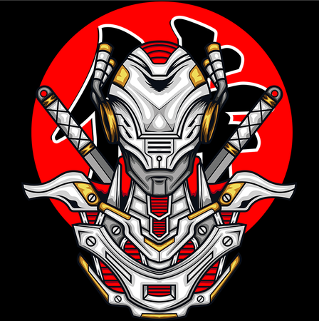 Koszulka Mecha samuraj KOLOR KOSZULKI I FASON