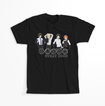 Koszulka Czarna - Bungou Stray Dogs - WYBIERZ KOLOR KOSZULKI I FASON