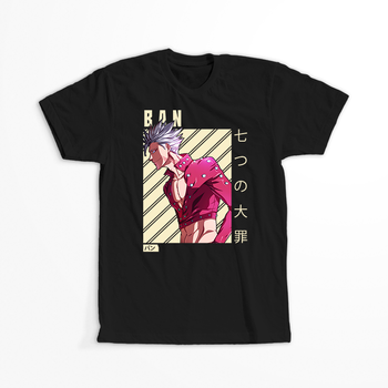 Koszulka Czarna Seven Deadly Sins - WYBIERZ KOLOR KOSZULKI I FASON