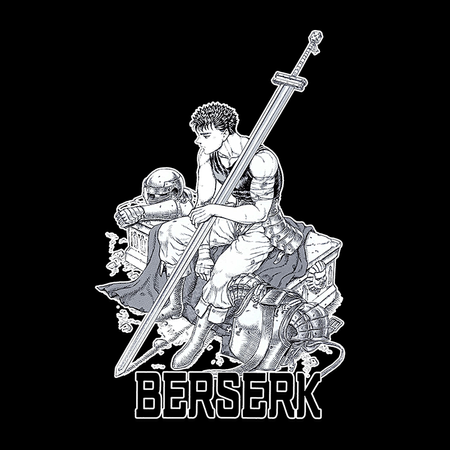 Koszulka Biała - Berserk - WYBIERZ KOLOR KOSZULKI I FASON