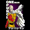 Koszulka Czarna One-Punch Man - WYBIERZ KOLOR KOSZULKI I FASON