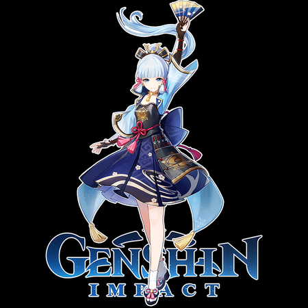 Koszulka Czarna Genshin Impact - Kamisato Ayaka - WYBIERZ KOLOR KOSZULKI I FASON