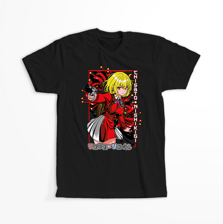 Koszulka Czarna - Lycoris Recoil - WYBIERZ KOLOR KOSZULKI I FASON