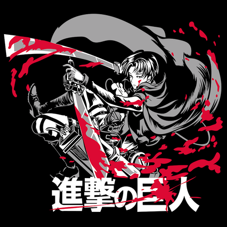 Koszulka Czarna Attack on titan WYBIERZ KOLOR KOSZULKI I FASON