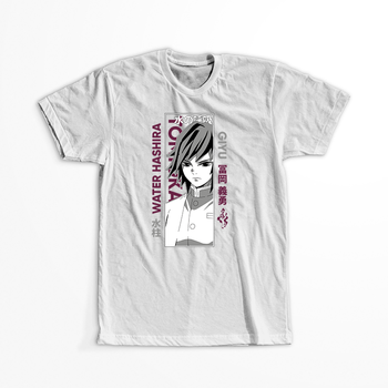 Koszulka Biała Demon Slayer / Kimetsu no Yaiba / Miecz zabójcy demonów - WYBIERZ KOLOR KOSZULKI I FASON