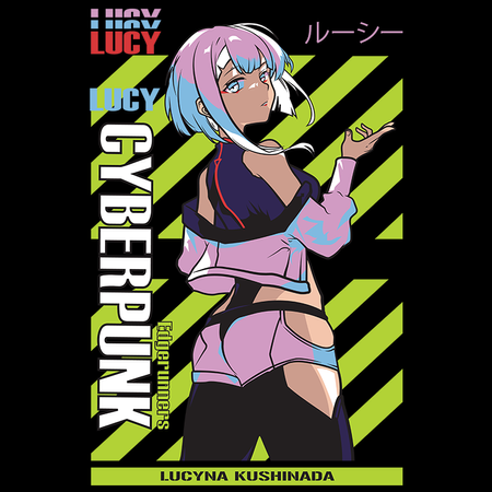 Koszulka Czarna Cyberpunk Edgerunners - WYBIERZ KOLOR KOSZULKI I FASON