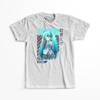 Koszulka Biała Vocaloid Hatsune Miku - WYBIERZ KOLOR KOSZULKI I FASON