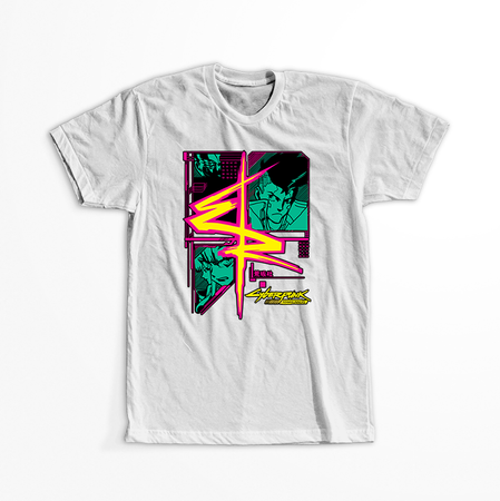 Koszulka Biała Cyberpunk Edgerunners - WYBIERZ KOLOR KOSZULKI I FASON