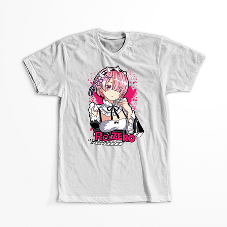 Koszulka Biała Re:Zero - WYBIERZ KOLOR KOSZULKI I FASON