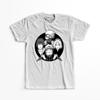 Koszulka Biała Naruto / Boruto - WYBIERZ KOLOR KOSZULKI I FASON