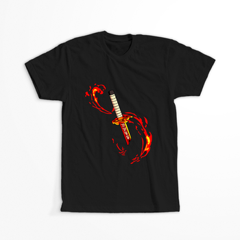 Koszulka Czarna Demon Slayer / Kimetsu no Yaiba / Miecz zabójcy demonów - WYBIERZ KOLOR KOSZULKI I FASON