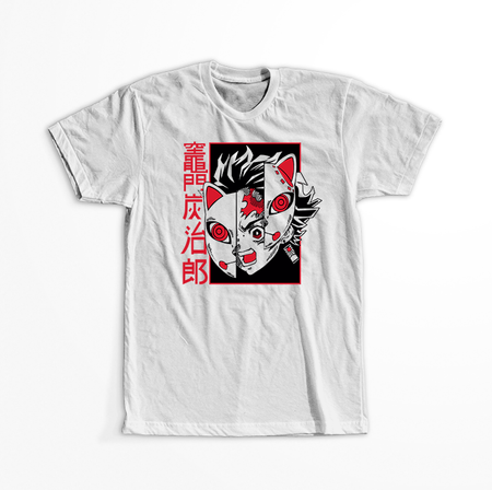 Koszulka Biała Demon Slayer / Kimetsu no Yaiba / Miecz zabójcy demonów - WYBIERZ KOLOR KOSZULKI I FASON