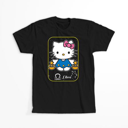 Koszulka Czarna - Hello Kitty - WYBIERZ KOLOR KOSZULKI I FASON