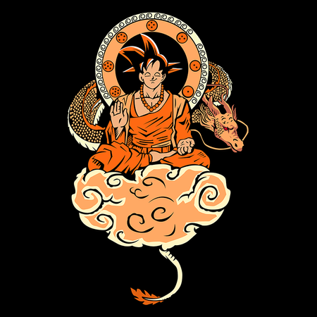 Koszulka Czarna Dragon Ball - WYBIERZ KOLOR KOSZULKI I FASON