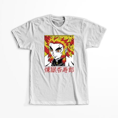 Koszulka Biała Demon Slayer / Kimetsu no Yaiba / Miecz zabójcy demonów - WYBIERZ KOLOR KOSZULKI I FASON