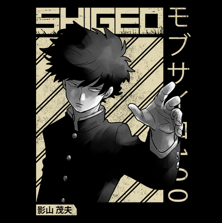 Koszulka Biała Mob Psycho 100 WYBIERZ KOLOR KOSZULKI I FASON