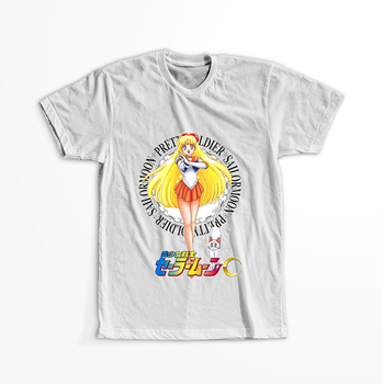 Koszulka Biała Sailor Moon WYBIERZ KOLOR KOSZULKI I FASON