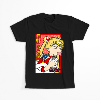 Koszulka Czarna Sailor Moon WYBIERZ KOLOR KOSZULKI I FASON