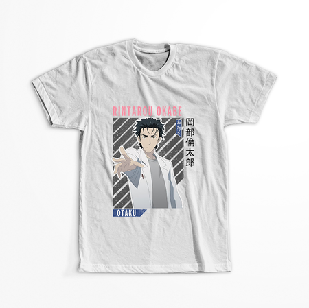 Koszulka Biała - Steins;Gate - WYBIERZ KOLOR KOSZULKI I FASON