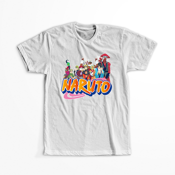Koszulka Biała Naruto / Boruto - WYBIERZ KOLOR KOSZULKI I FASON