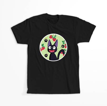 Koszulka Czarna - Podniebna poczta Kiki - WYBIERZ KOLOR KOSZULKI I FASON