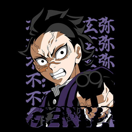 Koszulka Biała Demon Slayer / Kimetsu no Yaiba / Miecz zabójcy demonów - WYBIERZ KOLOR KOSZULKI I FASON