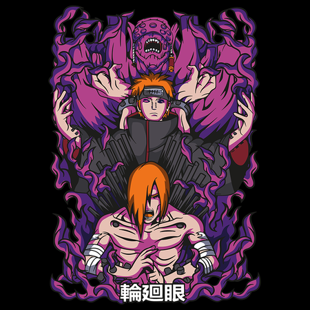 Koszulka Czarna Naruto / Boruto - WYBIERZ KOLOR KOSZULKI I FASON