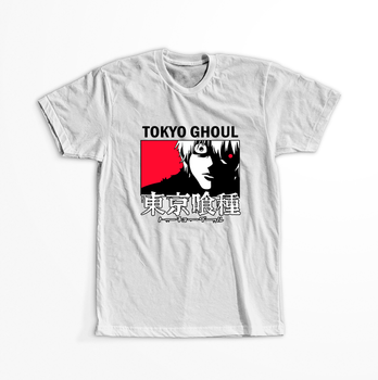 Koszulka Biała Tokyo Ghoul - WYBIERZ KOLOR KOSZULKI I FASON