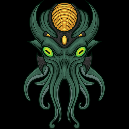 Koszulka Czarna -  Cthulhu - WYBIERZ KOLOR KOSZULKI I FASON