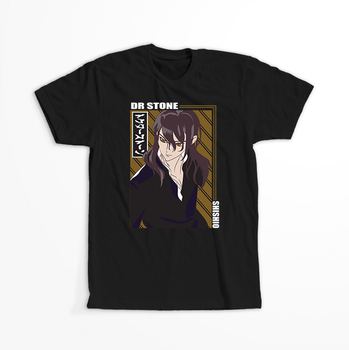Koszulka Czarna Dr. Stone - WYBIERZ KOLOR KOSZULKI I FASON