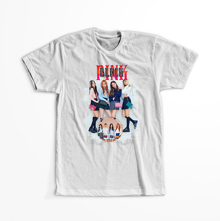 Koszulka Biała BlackPink WYBIERZ KOLOR KOSZULKI I FASON