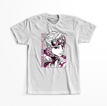 Koszulka Biała Demon Slayer / Kimetsu no Yaiba / Miecz zabójcy demonów - WYBIERZ KOLOR KOSZULKI I FASON