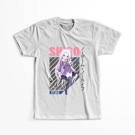 Koszulka Biała No Game No Life - WYBIERZ KOLOR KOSZULKI I FASON