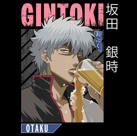 Koszulka Biała Gintama WYBIERZ KOLOR KOSZULKI I FASON