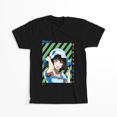 Koszulka Czarna - Steins;Gate - WYBIERZ KOLOR KOSZULKI I FASON