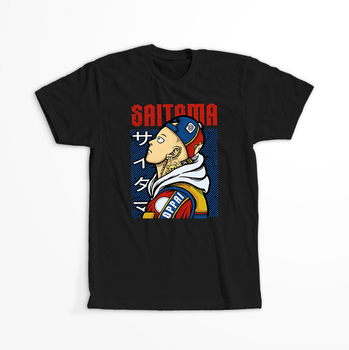 Koszulka Czarna One-Punch Man - WYBIERZ KOLOR KOSZULKI I FASON