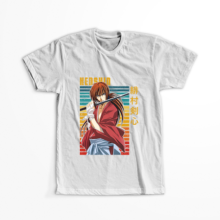 Koszulka Biała Rurouni Kenshin WYBIERZ KOLOR KOSZULKI I FASON